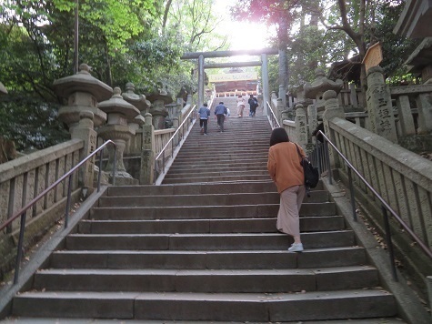 道後温泉 急な階段が続く・・・.jpg