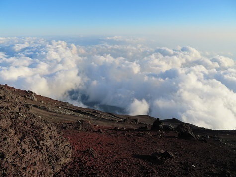 富士山14 15 さて陽も落ちてきたし下山 ブル道から.jpg