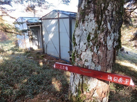 風不入 笹原の先に突然小屋が現れた 営林小屋.jpg