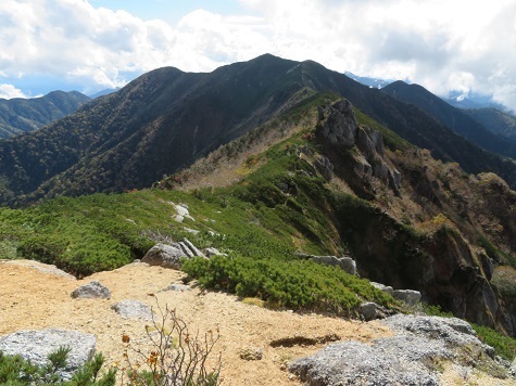 越百駒 振り返ると越百山.jpg